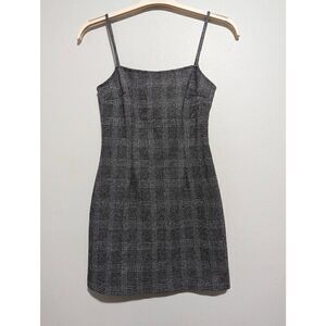 SAYLOR plaid straight neck body con dress size XS